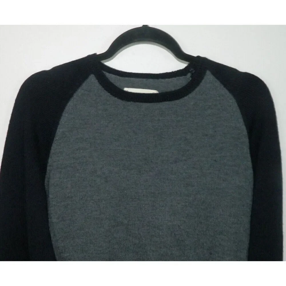 Current/Elliott Sweater Men's Size Medium Grey Blue Wool Long Sleeve Crew‎ Neck